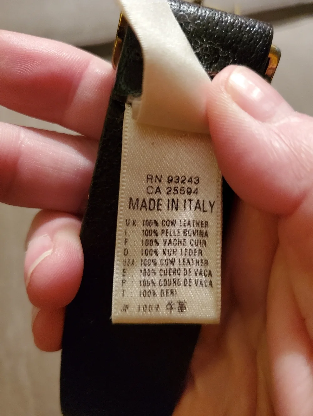 Diesel Only The Brave Espresso Color Italian Leather belt RARE Vintage EUC 90cm